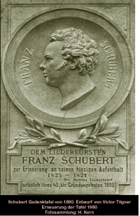 Schubert.1827 - Franz Schubert Gedenktafel.V.Tilgner